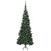 vidaXL Eckiger k&uuml;nstlicher Weihnachtsbaum Gr&uuml;n 180 cm PVC und Metall