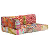 vidaXL Pouf Patchwork Stoff