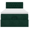 vidaXL Ottoman-Bett mit Matratze Dunkelgr&uuml;n 80x200 cm Samt