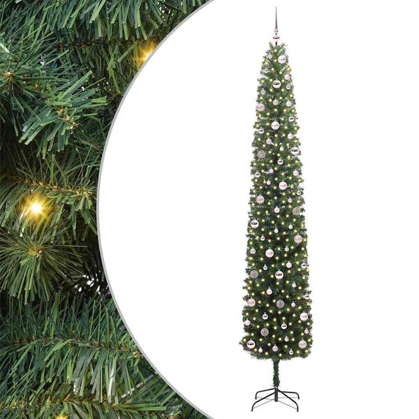 vidaXL K&uuml;nstlicher Weihnachtsbaum mit 300 LEDs mit St&auml;nder Gr&uuml;n 270 cm