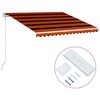 vidaXL Automatisch Einziehbare Markise 400&times;300 cm Orange und Braun