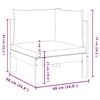 vidaXL Garten-Ecksofa mit Kissen Massivholz Akazie