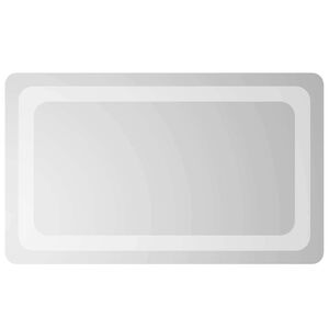 vidaXL LED-Badezimmerspiegel Transparent 50 x 30 cm Geh&auml;rtetes Glas