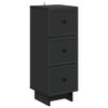 vidaXL Schubladenschrank Schwarz 33 x 34,5 x 90 cm Holzwerkstoff