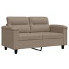 vidaXL 2-Sitzer-Sofa Taupe 120 cm Mikrofasergewebe