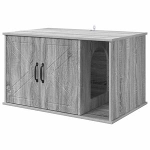 vidaXL Katzenhaus Graues Sonoma 85 x 55 x 50 cm Holzwerkstoff