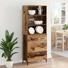 vidaXL Highboard Altholz 69,5 x 34 x 180 cm Holzwerkstoff
