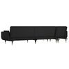 vidaXL Schlafsofa in L-Form Schwarz 275x140x70 cm Samt
