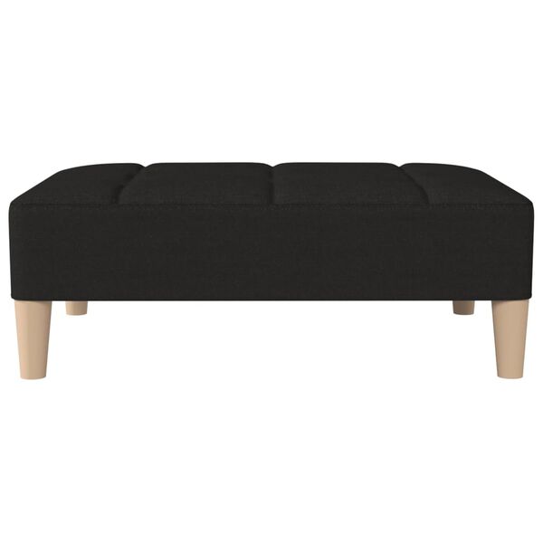 vidaXL Fu&szlig;hocker Schwarz 78x56x32 cm Stoff