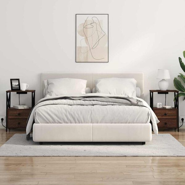 vidaXL Nachttisch Braun Eichen-Optik 40 x 31 x 60 cm Holzwerkstoff