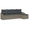 vidaXL Sofa Set mit Kissen 6 pcs Poly-Rattan