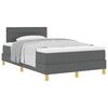 vidaXL Boxspringbett mit Kissen Dunkelgrau 120 x 200 cm Stoff