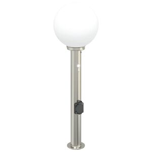 vidaXL Pollerleuchte mit Sensor&Steckdose 80 cm Edelstahl IP44