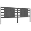 vidaXL Kopfteil Grau 126x4x100 cm Massivholz Kiefer
