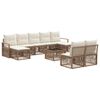 vidaXL Gartensofa-set 10 pcs Beige Poly-Rattan