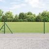 vidaXL Zaunpfosten Grün 100 x 0,4 m (13 mm Maschenweite) Stahl und PVC