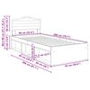 vidaXL Bettrahmen Graues Sonoma 90 x 200 cm Massives Kiefernholz