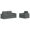 vidaXL Sofa Set 2 pcs Dunkelgrau 182 x 80 x 82 cm Stoff