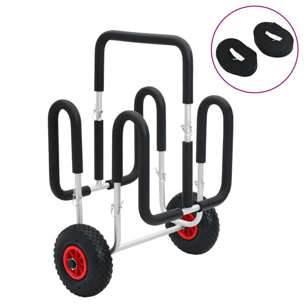 vidaXL SUP Trolley f&uuml;r 2 Surfbretter 90 kg Aluminium