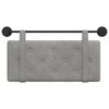 vidaXL H&auml;ngevorderseite Wandmontiert Hellgrau 90 x 55 x 5 cm Samt