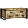 vidaXL Couchtisch Braun 90 x 50 x 38 cm Massivholz Mango