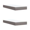 vidaXL Boxspringbett mit Matratze Taupe 200x200 cm Stoff