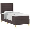 vidaXL Boxspringbett mit Matratze Dunkelbraun 100 x 200 cm Stoff