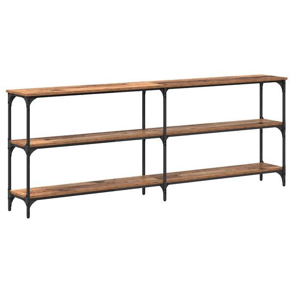 vidaXL Konsolentisch Altholz 200 x 29 x 75 cm Sperrholz und Metall