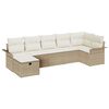 vidaXL Gartensofa-set 7 stk. Beige und Creme Poly-Rattan