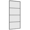 vidaXL Schiebet&uuml;r mit Beschlag Schwarz 90x205 cm ESG-Glas