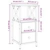 vidaXL Nachttisch Sonoma-Eiche 34x35,5x70 cm Holzwerkstoff