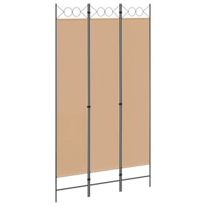 vidaXL 3-teiliger Raumteiler Beige 120 x 220 cm Stoff