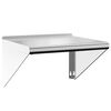 vidaXL Wandregal 50x45x31 cm Silbern Edelstahl