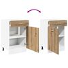 vidaXL Schubunterschrank Lyon Artisan-Eiche 40x46x81,5 cm Holzwerkstoff