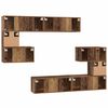 vidaXL TV-Schrankset Wandmontiert 8 pcs Altholz Holzwerkstoff