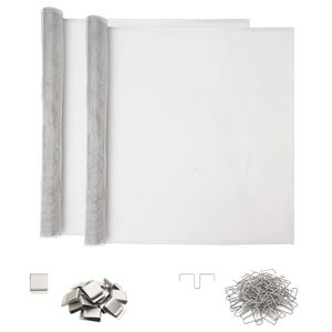 vidaXL Lichtschachtabdeckung mit Clips 2 stk. 70 x 130 cm Aluminium