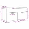 vidaXL Badezimmerschrank Wandmontiert Artisan-Eiche 100 x 38,5 x 46 cm