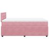 vidaXL Boxspringbett mit Matratze Rosa 120x190 cm Samt