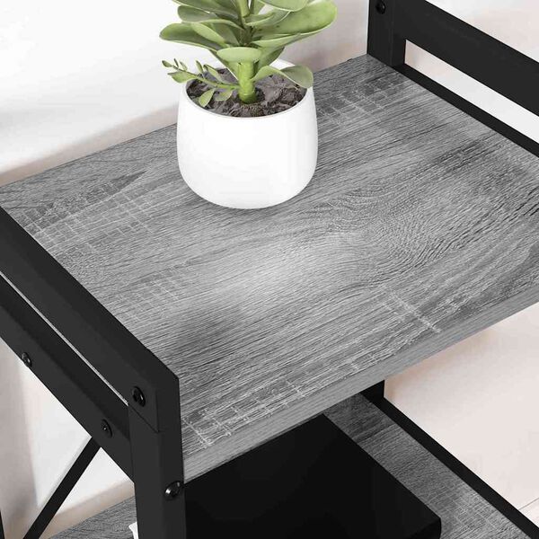 vidaXL B&uuml;cherregal Grau Sonoma 60 x 30 x 85 cm Holzwerkstoff