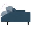 vidaXL Schlafsofa 2-Sitzer mit 2 Kissen Blau Samt