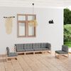 vidaXL 6-tlg. Garten-Lounge-Set mit Kissen Kiefer Massivholz