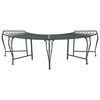 vidaXL Baumbank 4-Sitzanzahl 160 x 80 x 44 cm Stahl Silber Grau