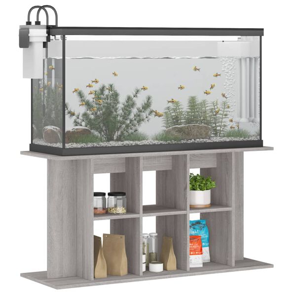 vidaXL Aquariumständer Grau Sonoma 120x40x60 cm Holzwerkstoff