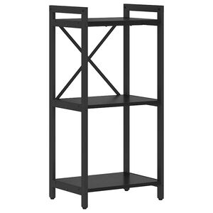 vidaXL B&uuml;cherregal 40 x 30 x 85 cm Holzwerkstoff Schwarz Eichen-Optik