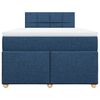vidaXL Boxspringbett mit Matratze Blau 120x200 cm Stoff