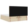 vidaXL Ottoman-Bett mit Matratze & LEDs Creme 160x200 cm Stoff