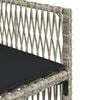 vidaXL 15-tlg. Garten-Essgruppe mit Kissen Hellgrau Poly Rattan