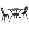 vidaXL Gartentisch Set 3 stk. Schwarz Gussaluminium