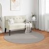 vidaXL Bereichsteppiche Rund HUARTE Creme und Taupe &Oslash; 120 CM Polyester