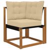 vidaXL Outdoor-Sofagarnitur mit Kissen 6 pcs Natur und Beige
